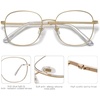 image:imageSOJOS Classic Square Blue Light Blocking Glasses for Women Men Stylish Computer Glasses SJ1137Gold