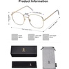 image:imageSOJOS Classic Square Blue Light Blocking Glasses for Women Men Stylish Computer Glasses SJ1137Gold