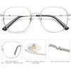 image:imageSOJOS Classic Square Blue Light Blocking Glasses for Women Men Stylish Computer Glasses SJ1137Silver