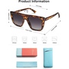 image:imageSOJOS Classic Trendy Flat Top Sunglasses for Women Men Designer UV400 Sunnies SJ2250 Dark TortoiseGrey