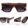 image:imageSOJOS Classic Trendy Flat Top Sunglasses for Women Men Designer UV400 Sunnies SJ2250 Dark TortoiseGrey