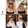 image:imageSOJOS Classic Trendy Flat Top Sunglasses for Women Men Designer UV400 Sunnies SJ2250 Dark TortoiseGrey