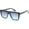 image:imageSOJOS Classic Trendy Flat Top Sunglasses for Women Men Designer UV400 Sunnies SJ2250 GreenBluish Grey