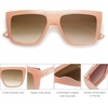 image:imageSOJOS Classic Trendy Flat Top Sunglasses for Women Men Designer UV400 Sunnies SJ2250 PinkBrown