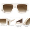 image:imageSOJOS Classic Trendy Flat Top Sunglasses for Women Men Designer UV400 Sunnies SJ2250 WhiteBrown