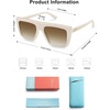 image:imageSOJOS Classic Trendy Flat Top Sunglasses for Women Men Designer UV400 Sunnies SJ2250 WhiteBrown