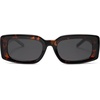 image:imageSOJOS Classic Trendy Rectangle Polarized Sunglasses Thick Frame with Star Decorations SJ2285Brown TortoiseGrey