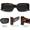 image:imageSOJOS Classic Trendy Rectangle Polarized Sunglasses Thick Frame with Star Decorations SJ2285Brown TortoiseGrey