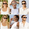 image:imageSOJOS Classic Trendy Rectangle Polarized Sunglasses Thick Frame with Star Decorations SJ2285Brown TortoiseGrey