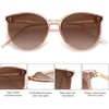 image:imageSOJOS Classic Trendy Round Sunglasses Womens Mens UV400 Vacation Sunnies SJ2068BrownBrown