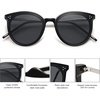 image:imageSOJOS Classic Trendy Round Sunglasses Womens Mens UV400 Vacation Sunnies SJ2068Dark BlackBlack