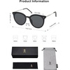 image:imageSOJOS Classic Trendy Round Sunglasses Womens Mens UV400 Vacation Sunnies SJ2068Dark BlackBlack