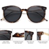 image:imageSOJOS Classic Trendy Round Sunglasses Womens Mens UV400 Vacation Sunnies SJ2068Dark TortoiseGrey