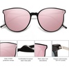 image:imageSOJOS Classic Trendy Round Sunglasses Womens Mens UV400 Vacation Sunnies SJ2068Shiny BlackPink