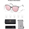 image:imageSOJOS Classic Trendy Round Sunglasses Womens Mens UV400 Vacation Sunnies SJ2068Shiny BlackPink