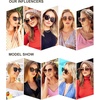 image:imageSOJOS Classic Trendy Round Sunglasses Womens Mens UV400 Vacation Sunnies SJ2068TortoiseBrown
