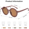 image:imageSOJOS Cute Round Polarized Sunglasses for Kids Girls Boys UV400 Protection De Sol Gafas Beach HolidayDark RedBrown