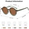 image:imageSOJOS Cute Round Polarized Sunglasses for Kids Girls Boys UV400 Protection De Sol Gafas Beach HolidayLeopard Print Green