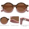 image:imageSOJOS Cute Round Polarized Sunglasses for Kids Girls Boys UV400 Protection De Sol Gafas Beach HolidayLeopard Print Red