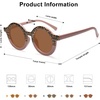 image:imageSOJOS Cute Round Polarized Sunglasses for Kids Girls Boys UV400 Protection De Sol Gafas Beach HolidayLeopard Print Red