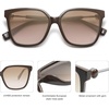 image:imageSOJOS Fashion Square Sunglasses for Women Trendy UV Protection Lens Womens Sunnies Sunglasses SJ2196Dark Brown