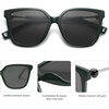 image:imageSOJOS Fashion Square Sunglasses for Women Trendy UV Protection Lens Womens Sunnies Sunglasses SJ2196Dark Green