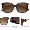 image:imageSOJOS Fashion Square Sunglasses for Women Trendy UV Protection Lens Womens Sunnies Sunglasses SJ2196Dark Tortoise