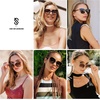 image:imageSOJOS Fashion Square Sunglasses for Women Trendy UV Protection Lens Womens Sunnies Sunglasses SJ2196Greyishbrown Tortoise