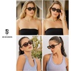 image:imageSOJOS Futuristic Polarized Acetate Sunglasses for Women Small Faces Women Trendy Sun Glasses SJ2294 Black Frame Grey Lens