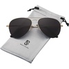 image:imageSOJOS Mens Womens Aviator Sunglasses Classic Semi Metal Frame INSPIRATION SJ1106Black