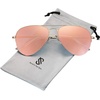 image:imageSOJOS Mens Womens Aviator Sunglasses Classic Semi Metal Frame INSPIRATION SJ1106Pink