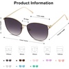 image:imageSOJOS Mirrored Flat Lens Fashion Sunglasses for Women SJ1085Gold Grey