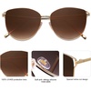image:imageSOJOS Mirrored Flat Lens Fashion Sunglasses for Women SJ1085GoldBrown