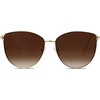 image:imageSOJOS Mirrored Flat Lens Fashion Sunglasses for Women SJ1085GoldBrown
