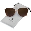 image:imageSOJOS Mirrored Flat Lens Fashion Sunglasses for Women SJ1085GoldBrown