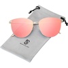 image:imageSOJOS Mirrored Flat Lens Fashion Sunglasses for Women SJ1085GoldGold Pink