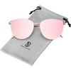 image:imageSOJOS Mirrored Flat Lens Fashion Sunglasses for Women SJ1085GoldPink