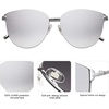 image:imageSOJOS Mirrored Flat Lens Fashion Sunglasses for Women SJ1085SilverSilver