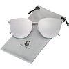 image:imageSOJOS Mirrored Flat Lens Fashion Sunglasses for Women SJ1085SilverSilver