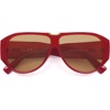 image:imageSOJOS Oversized Aviator Sunglasses Polarized Womens Mens Retro Trendy Vintage Big Square Shield SJ2392 Red Frame Light Brown Lens