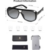 image:imageSOJOS Oversized Aviator Sunglasses Womens Trendy 70s Retro Polarized Trendy Womens UV 400 Shades SJ2304BlackGrey Grading Lens