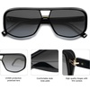 image:imageSOJOS Oversized Aviator Sunglasses Womens Trendy 70s Retro Polarized Trendy Womens UV 400 Shades SJ2304BlackGrey Grading Lens