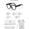 image:imageSOJOS Oversized Square Anti Blue Light Blocking Glasses for Women Thick Computer Eyeglasses Double Metal Studs SJ5053BC1 Black Frame