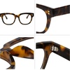 image:imageSOJOS Oversized Square Anti Blue Light Blocking Glasses for Women Thick Computer Eyeglasses Double Metal Studs SJ5053BC2 Tortoise Frame