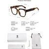 image:imageSOJOS Oversized Square Anti Blue Light Blocking Glasses for Women Thick Computer Eyeglasses Double Metal Studs SJ5053BC2 Tortoise Frame