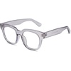image:imageSOJOS Oversized Square Anti Blue Light Blocking Glasses for Women Thick Computer Eyeglasses Double Metal Studs SJ5053BC5 Crystal Grey Frame