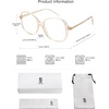 image:imageSOJOS Oversized Square Blue Light Blocking Glasses for Woman Big Frame TR90 Clear Lens Eyeglasses SJ5097 Crystal Brown FrameAntiBlue Light Lens
