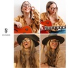 image:imageSOJOS Oversized Square Blue Light Blocking Glasses for Woman Big Frame TR90 Clear Lens Eyeglasses SJ5097 Crystal Brown FrameAntiBlue Light Lens