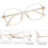image:imageSOJOS Oversized Square Blue Light Blocking Glasses for Woman Big Frame TR90 Clear Lens Eyeglasses SJ5097 Crystal Brown FrameAntiBlue Light Lens