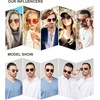 image:imageSOJOS Polarized Sunglasses for Men Women Retro Aviator Square Goggle Classic Alloy Frame HERO SJ1126C3 Gold FrameBrown RimGradient Brown Lens